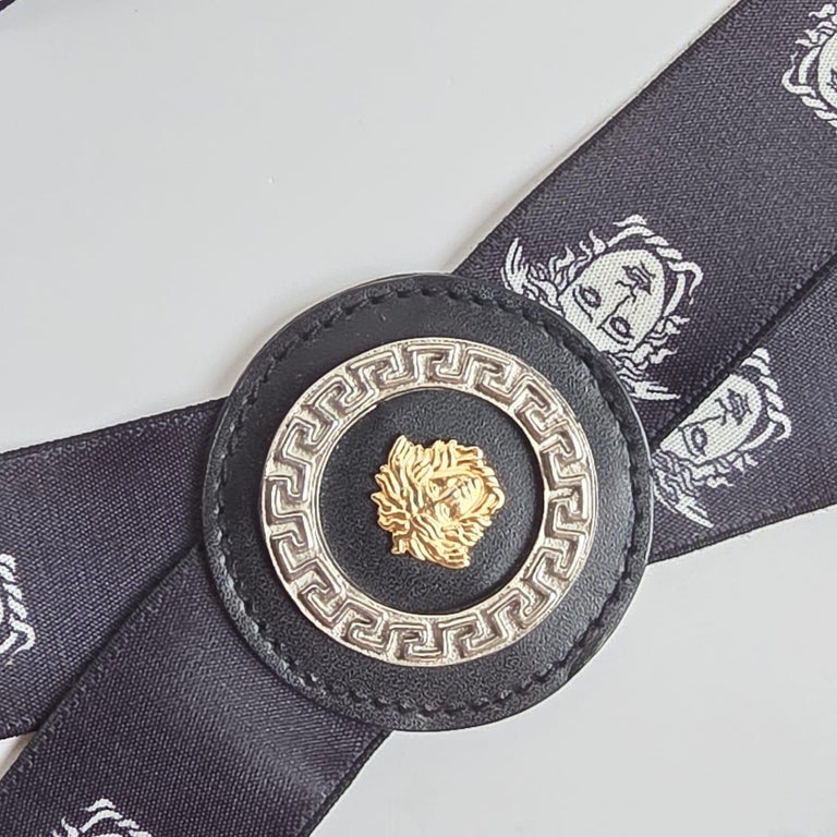 Vintage Gianni Versace Medusa Logo Suspender For Sale at 1stDibs