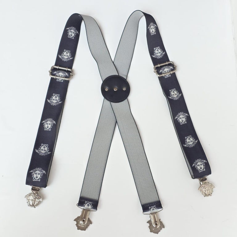 Vintage Gianni Versace Medusa Logo Suspender For Sale at 1stDibs