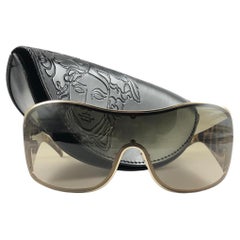 Retro Gianni Versace Mod 2082B Overzised Shield Sunglasses 90's Italy Y2K
