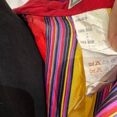 Vintage Gianni Versace Multicolor Silk Tribal Stripe Shirt