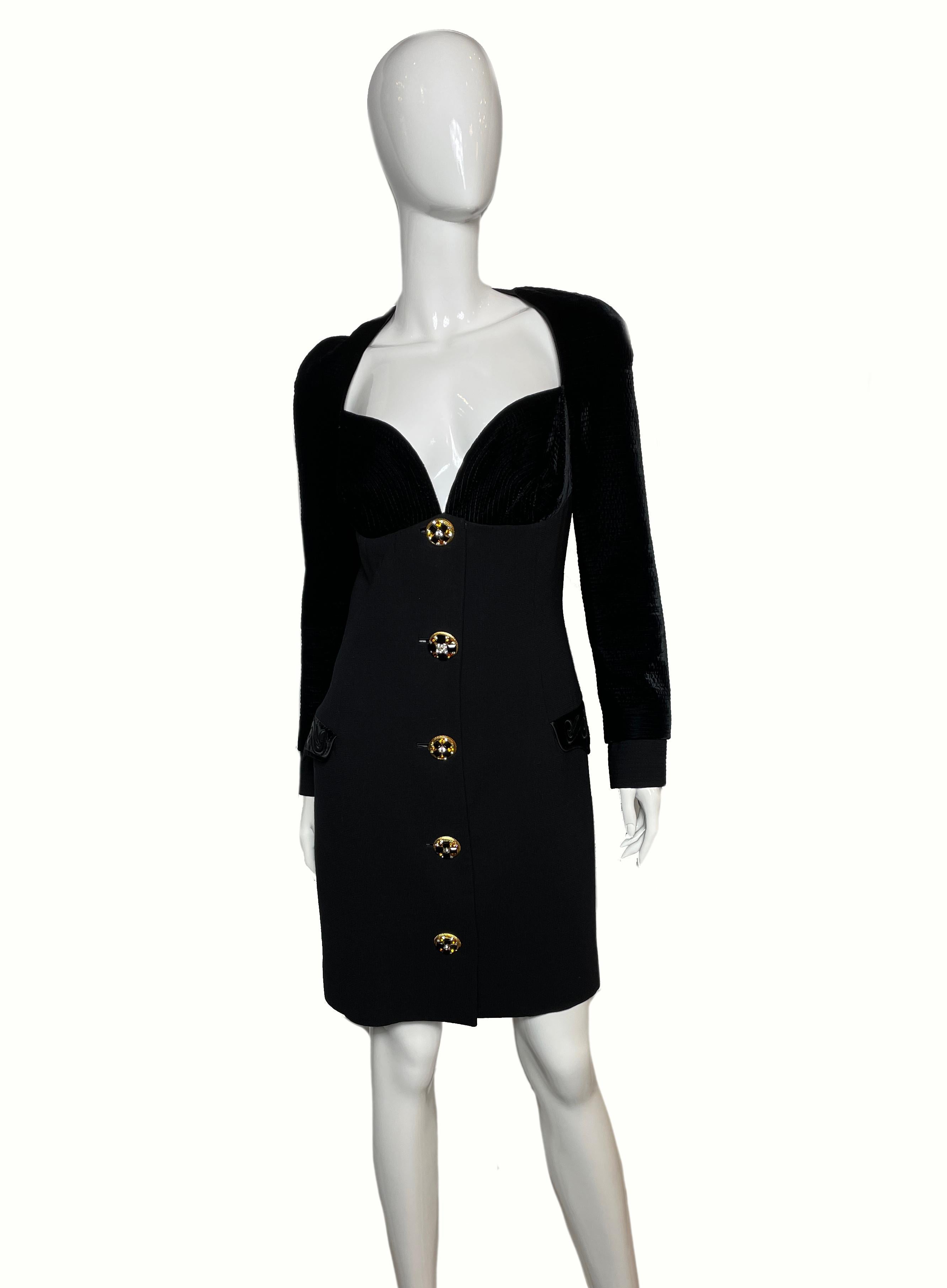 Women's Vintage Gianni Versace Runway Documented Dress, 1991
