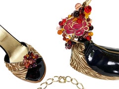 Vintage Gianni Versace S/S 1991 Matching Jeweled 3 pc Set - Bag + Belt + Shoes