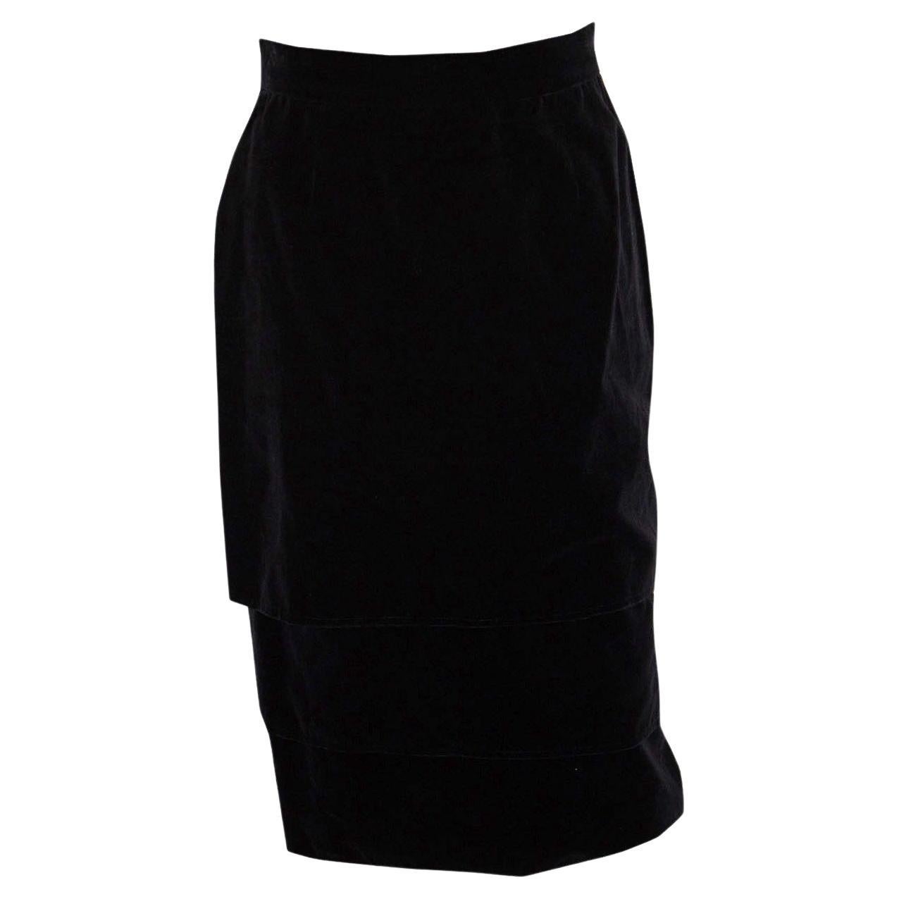 Vintage Gianni Versace Sera Velvet Skirt For Sale