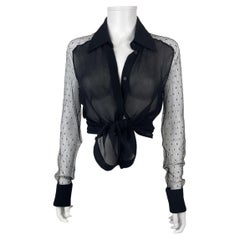 Vintage Gianni Versace Sheer Silk Blouse
