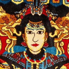 Vintage Gianni Versace Silk Rug: Mandarin's Garden Collection by Atelier Versace