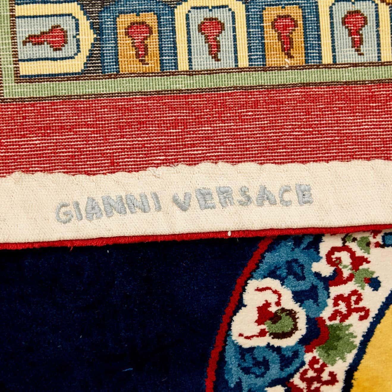 Vintage Gianni Versace Silk Rug: Mandarin's Garden Collection by Atelier Versace For Sale 2