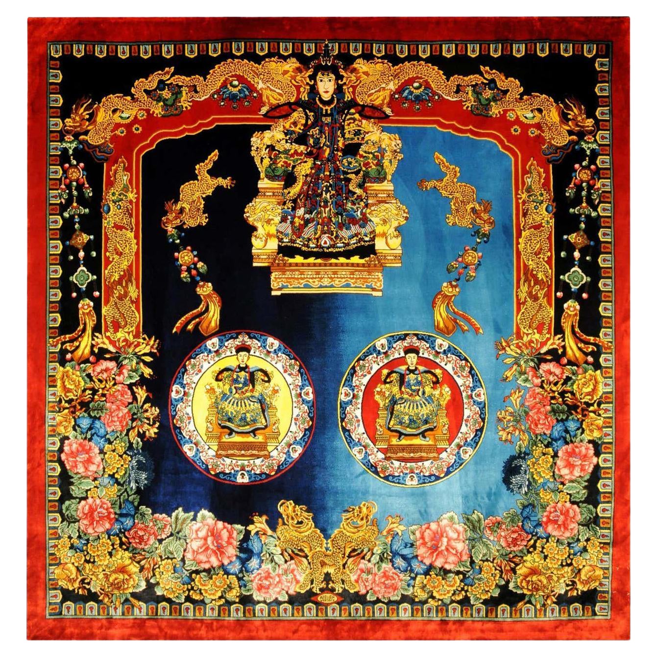 Tapis en soie vintage de Gianni Versace : Mandarin's Garden Collection par Atelier Versace