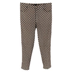 Vintage GIANNI VERSACE Size 32 Black White Checkered Casual Pants