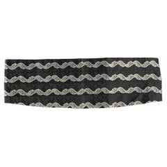Faja Vintage GIANNI VERSACE Talla S Jacquard de Seda Negro y Plata