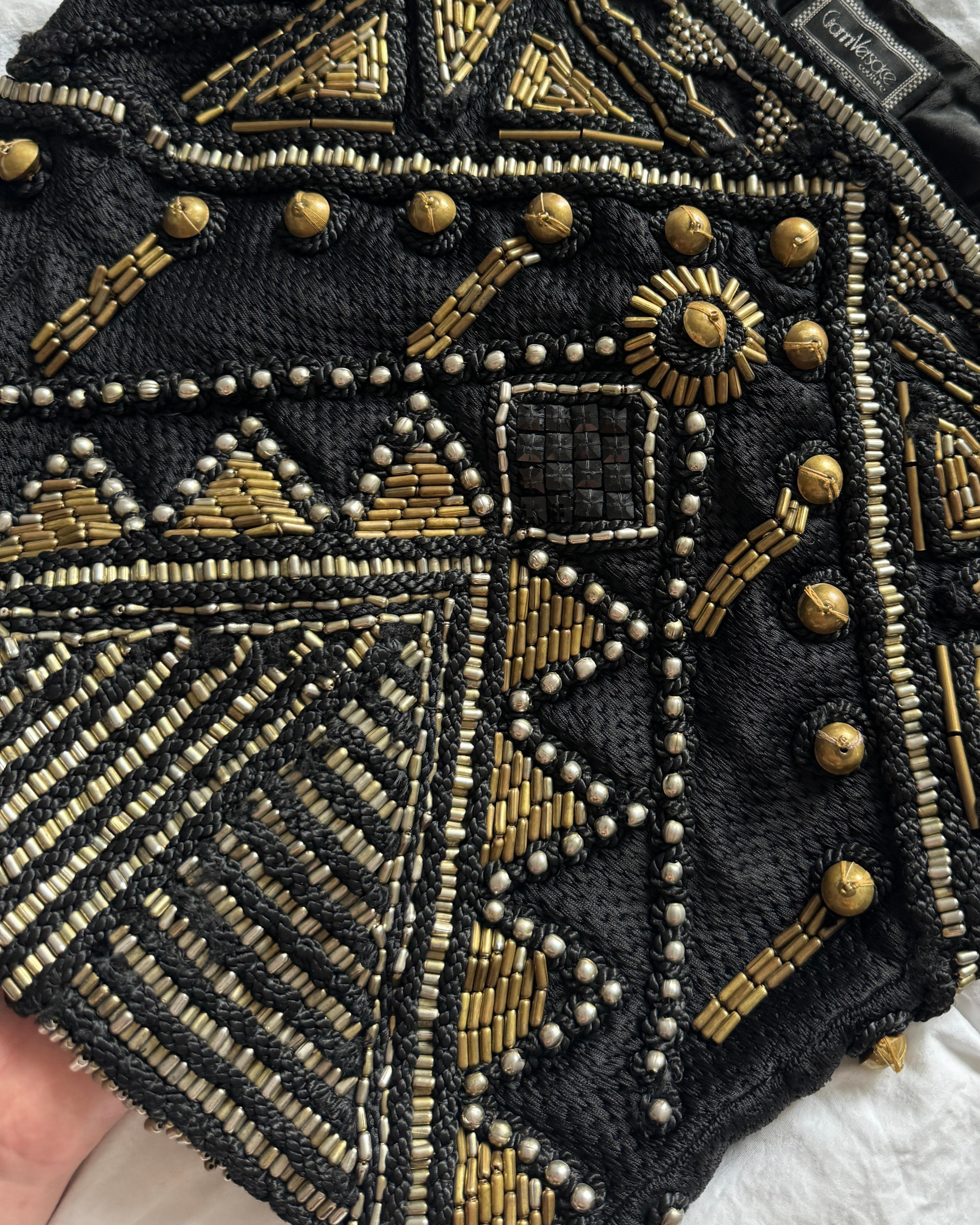 Vintage Gianni Versace Spring 1990 Embellished Top 3