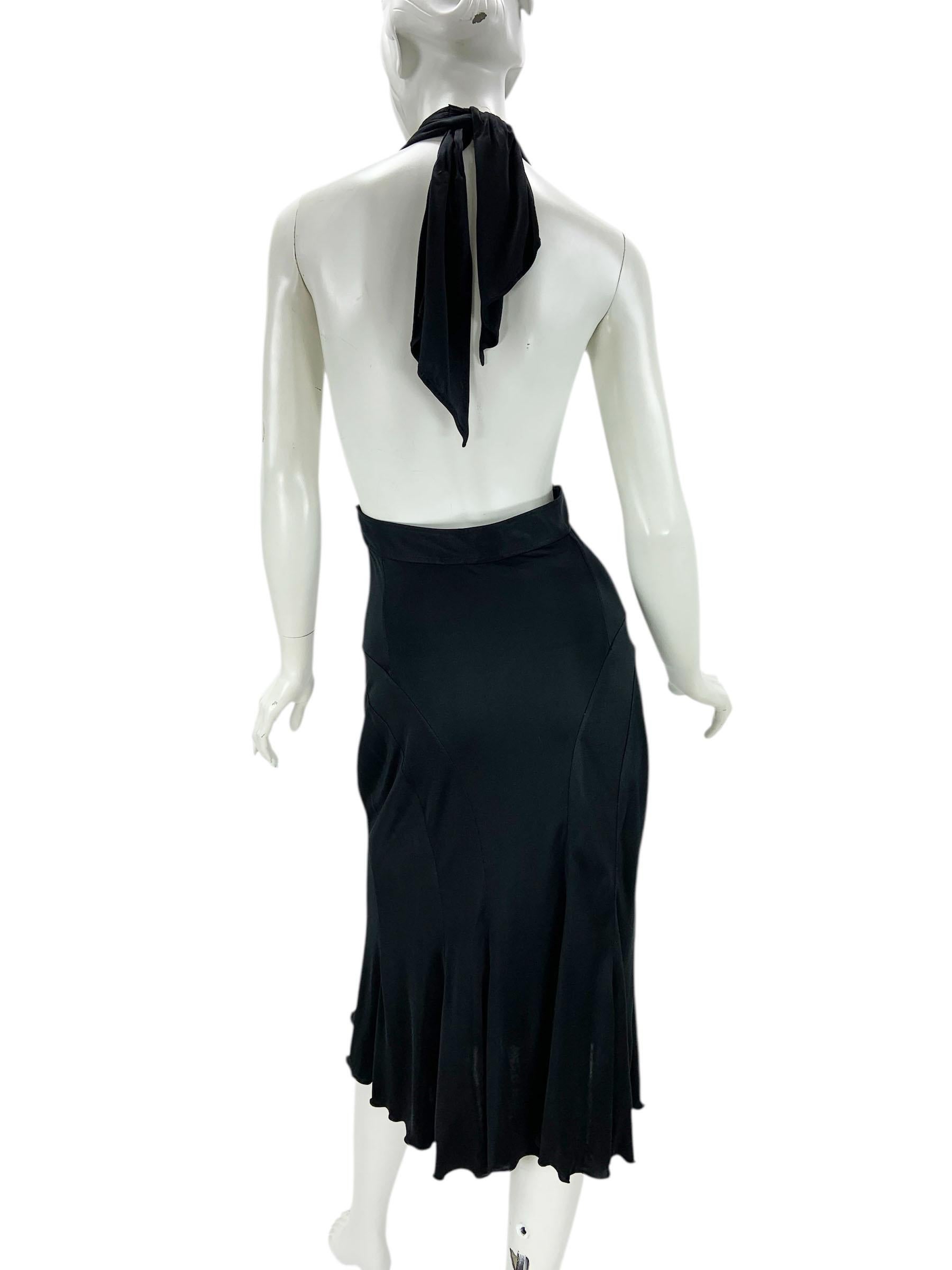 Robe Medusa vintage Gianni Versace défilé printemps-été 2005 avec décolleté plongeant et dos nu doré 44 US 10 Pour femmes en vente