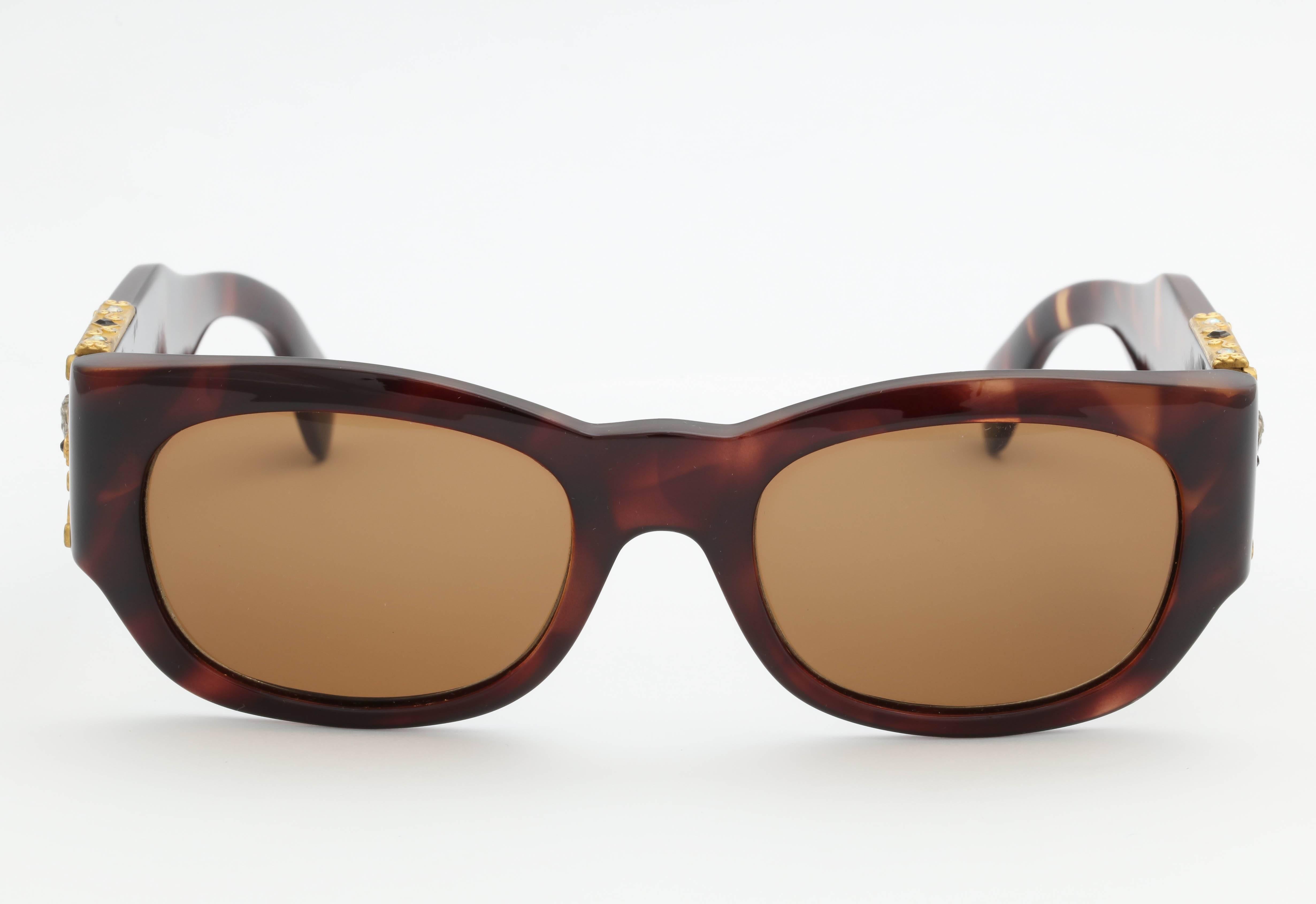 Vintage Gianni Versace Sunglasses Mod 413/h Col 900 For Sale 1