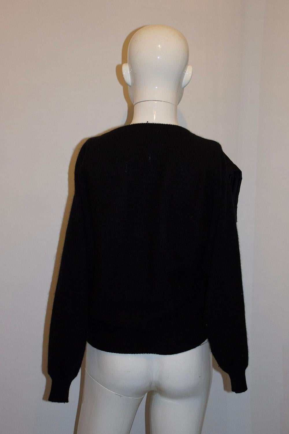 Women's or Men's Vintage Gianni Versace Wool and Satin Jumper For Sale