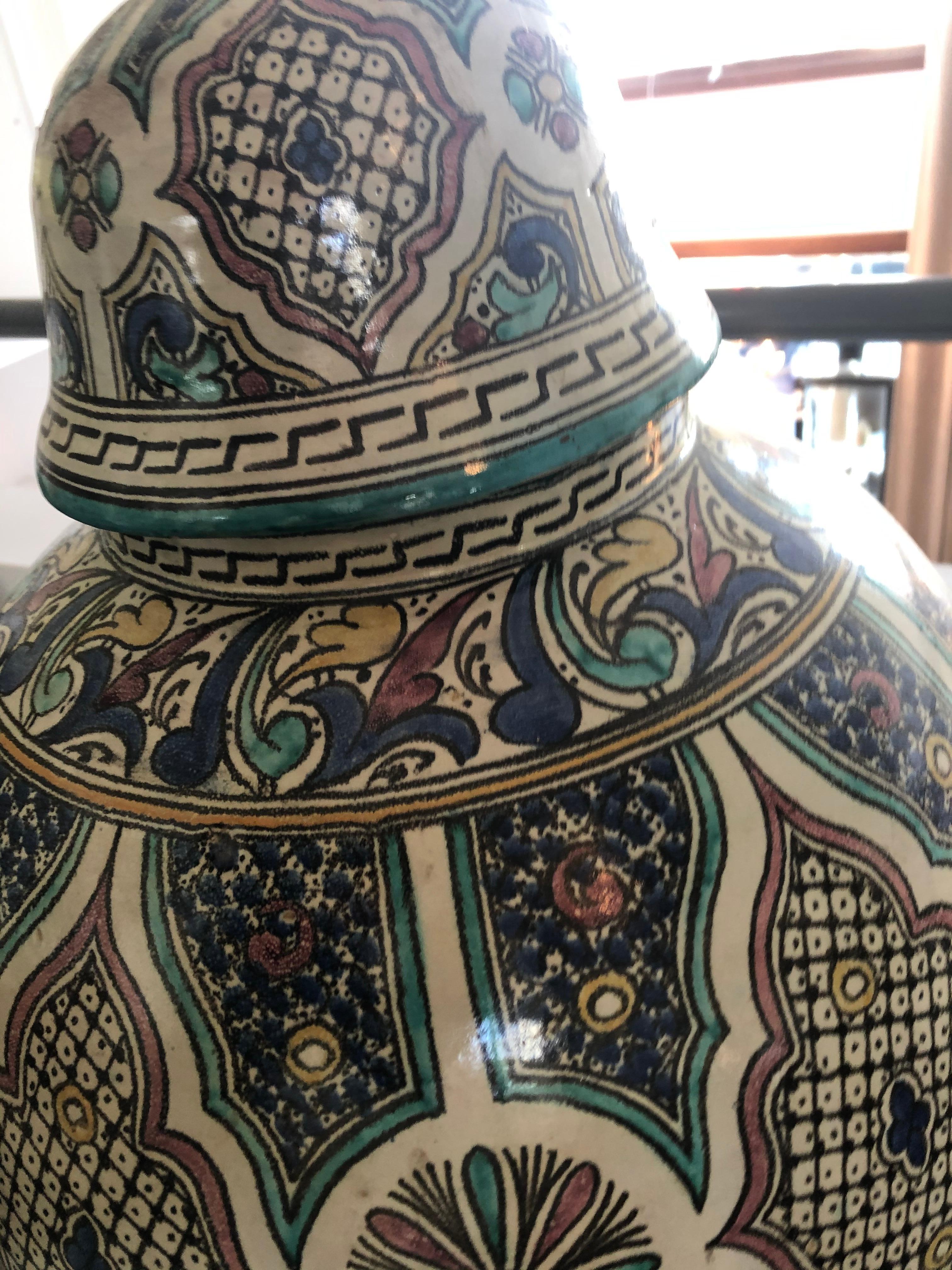 Vintage Giant Moroccan Jar In Excellent Condition For Sale In Sag Harbor, NY