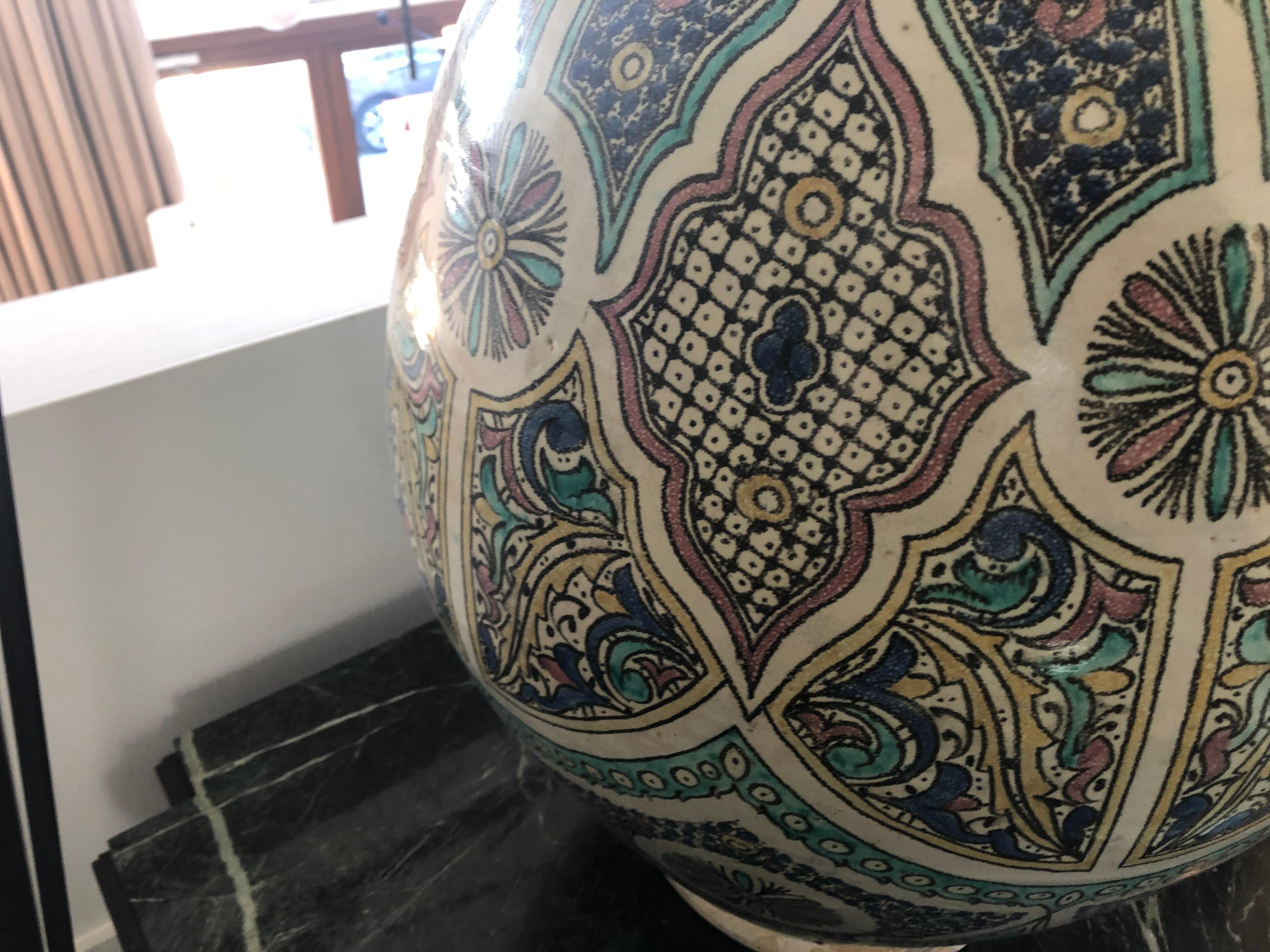 Late 20th Century Vintage Giant Moroccan Jar For Sale