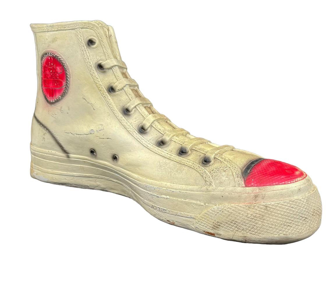 Large collectible sneaker store display from the 1960's. All original with nice patina. Free USA shipping on this item!