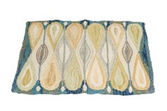 Vintage Gift-Sized Swedish Square Rug with Beige Geometric Design - Rug & Kilim