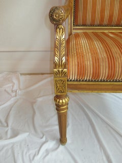 Vintage Gilded Accent Chair