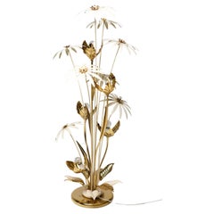 Vintage Vergoldete Blumen Stehlampe von Hans Kögl, Deutschland, 1970er Jahre