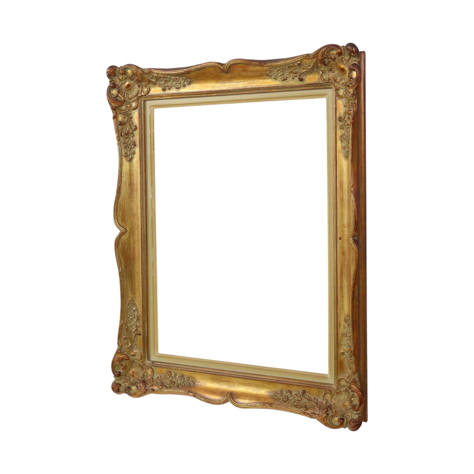 Vintage Vergoldeter Rahmen im Barockstil Kiefer Wood Classic 66x56cm im Angebot 5