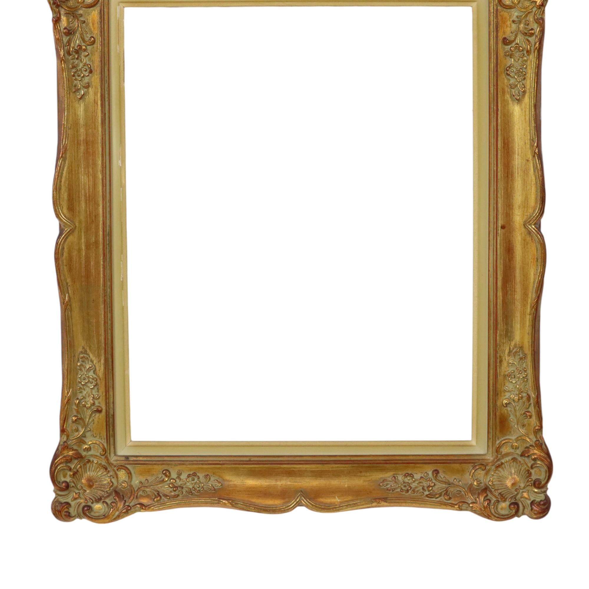 Vintage Vergoldeter Rahmen im Barockstil Kiefer Wood Classic 66x56cm (Belgisch) im Angebot