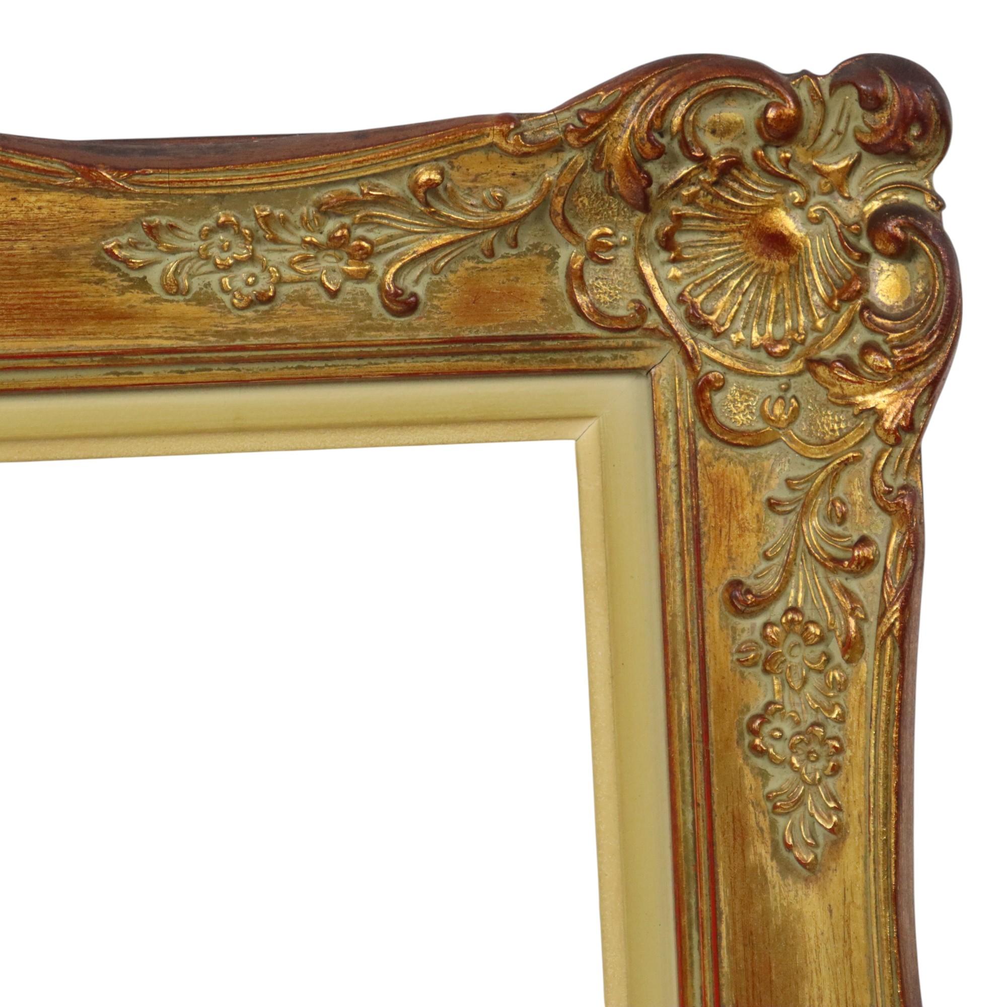 Vintage Vergoldeter Rahmen im Barockstil Kiefer Wood Classic 66x56cm (Frühes 20. Jahrhundert) im Angebot