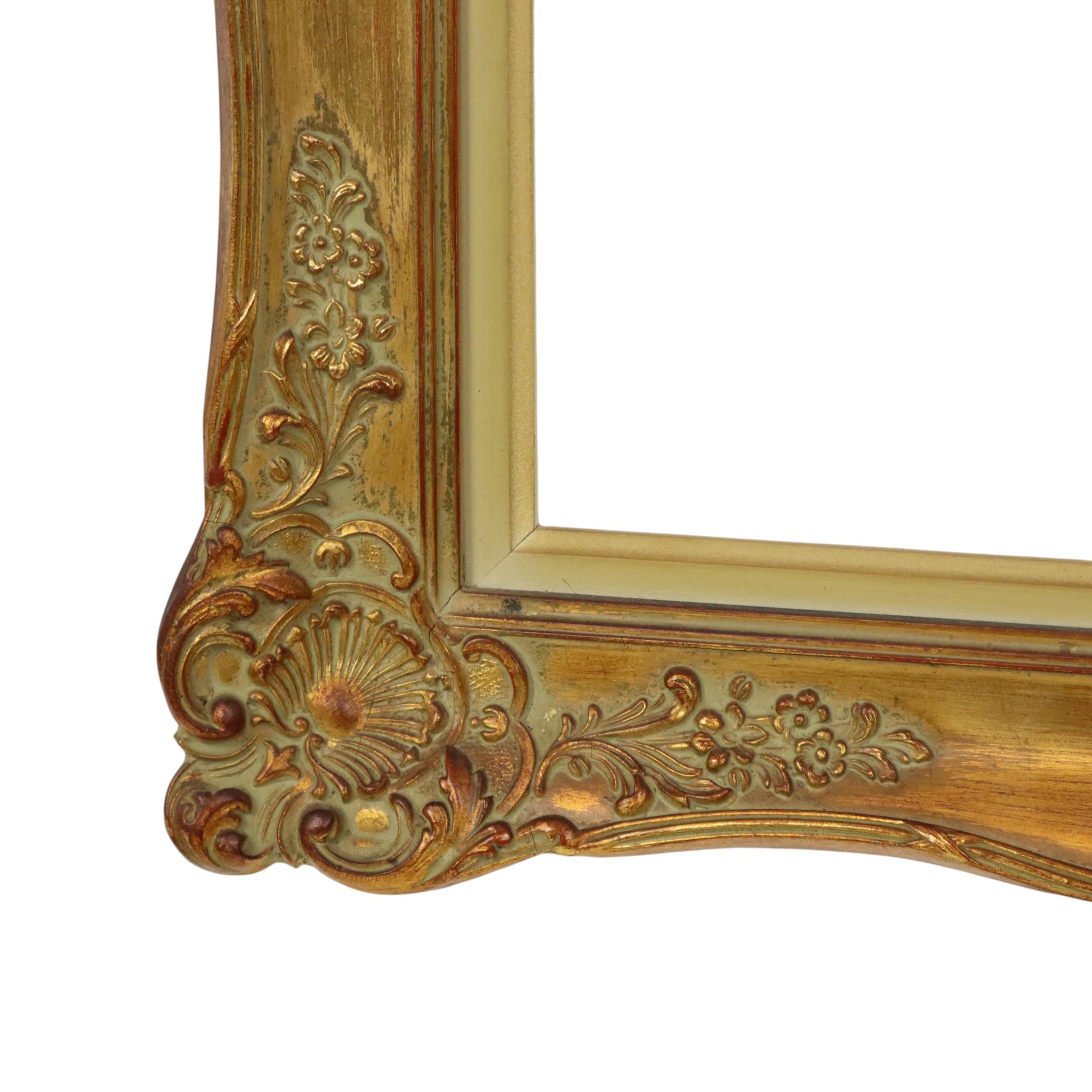 Vintage Vergoldeter Rahmen im Barockstil Kiefer Wood Classic 66x56cm im Angebot 1
