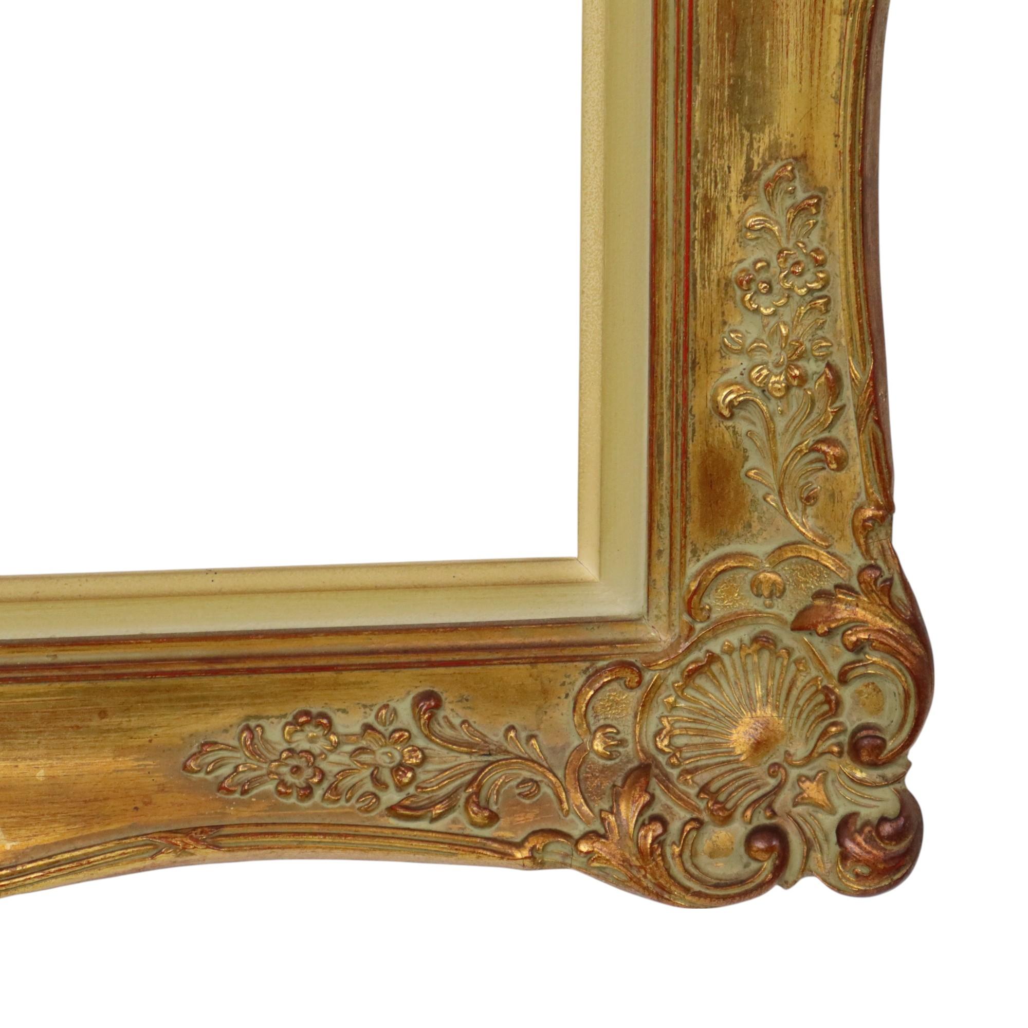 Vintage Vergoldeter Rahmen im Barockstil Kiefer Wood Classic 66x56cm im Angebot 2
