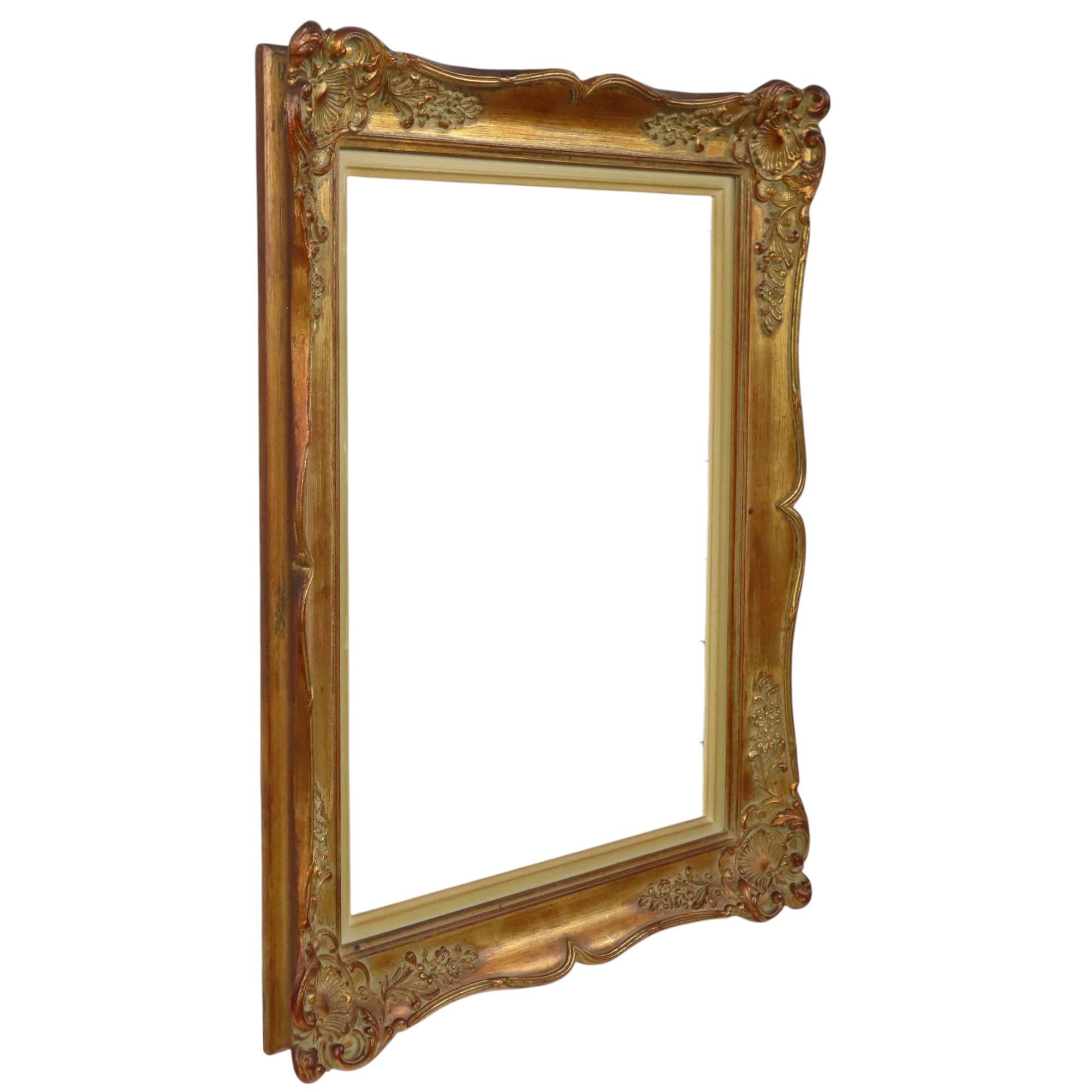 Vintage Vergoldeter Rahmen im Barockstil Kiefer Wood Classic 66x56cm im Angebot 3