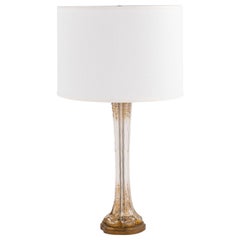 Vintage Gilded Glass Table Lamp