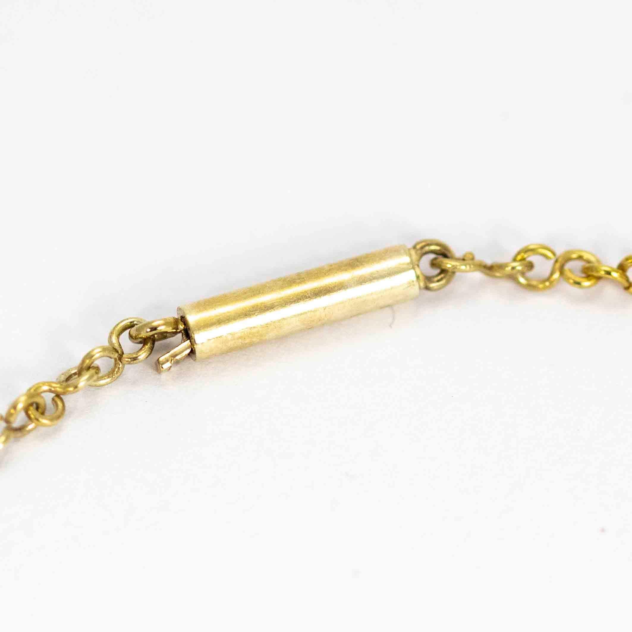 Vintage Gilded Moonstone Necklace 3