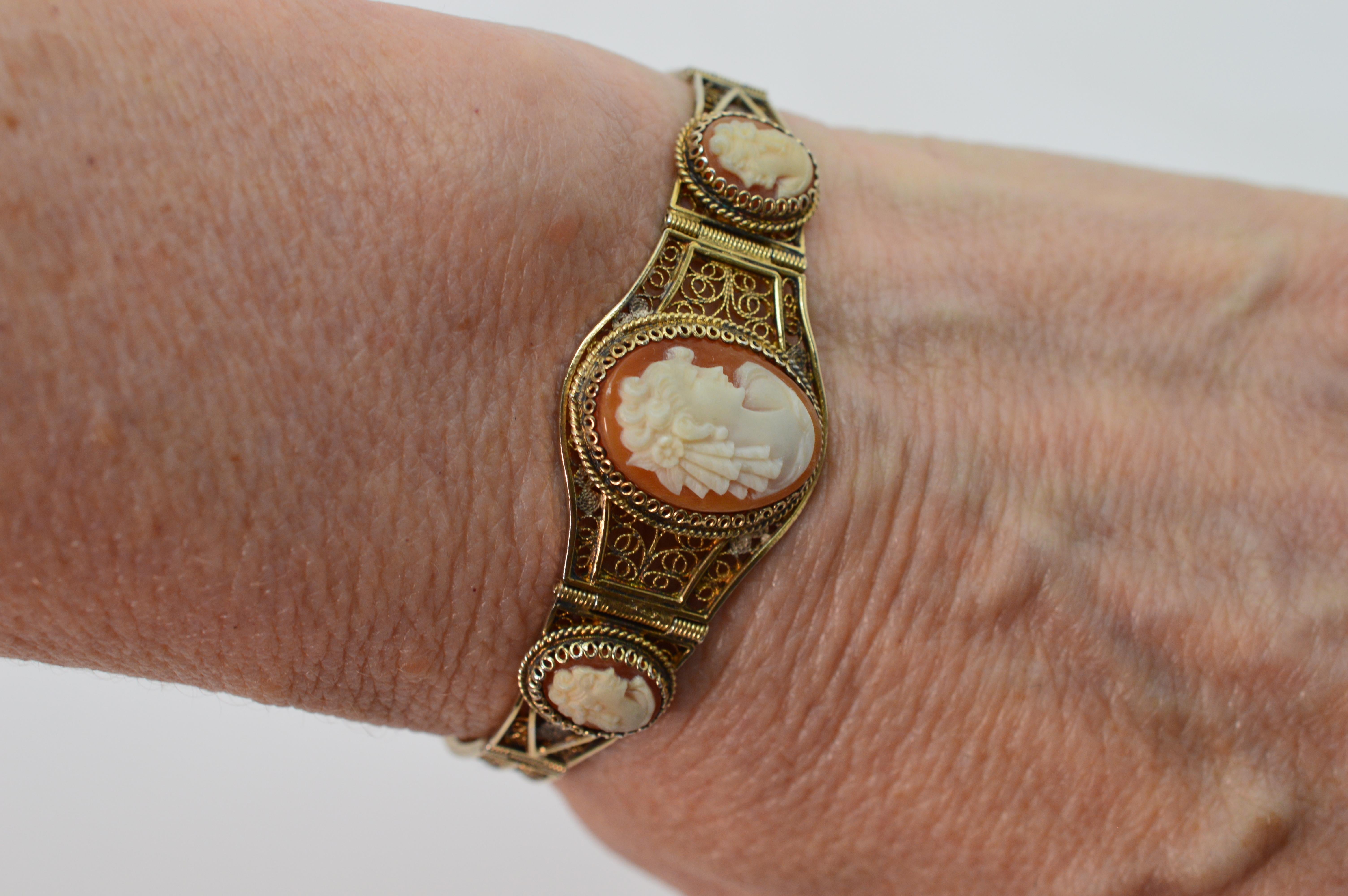 vintage cameo bracelet