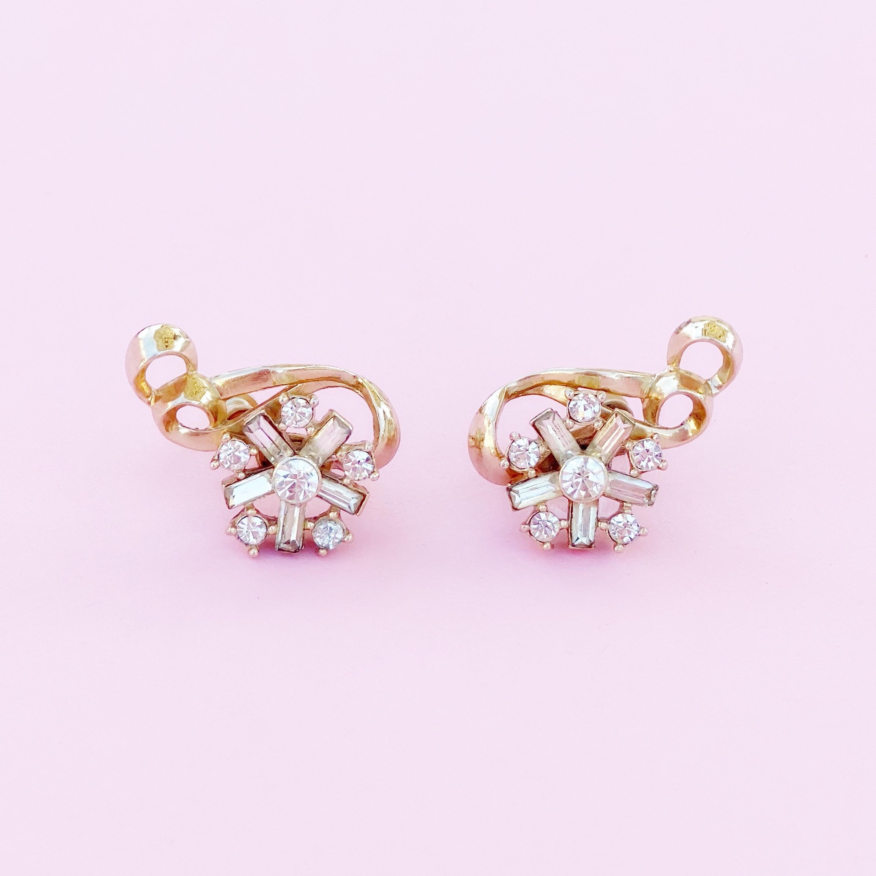 crystal baguette earrings
