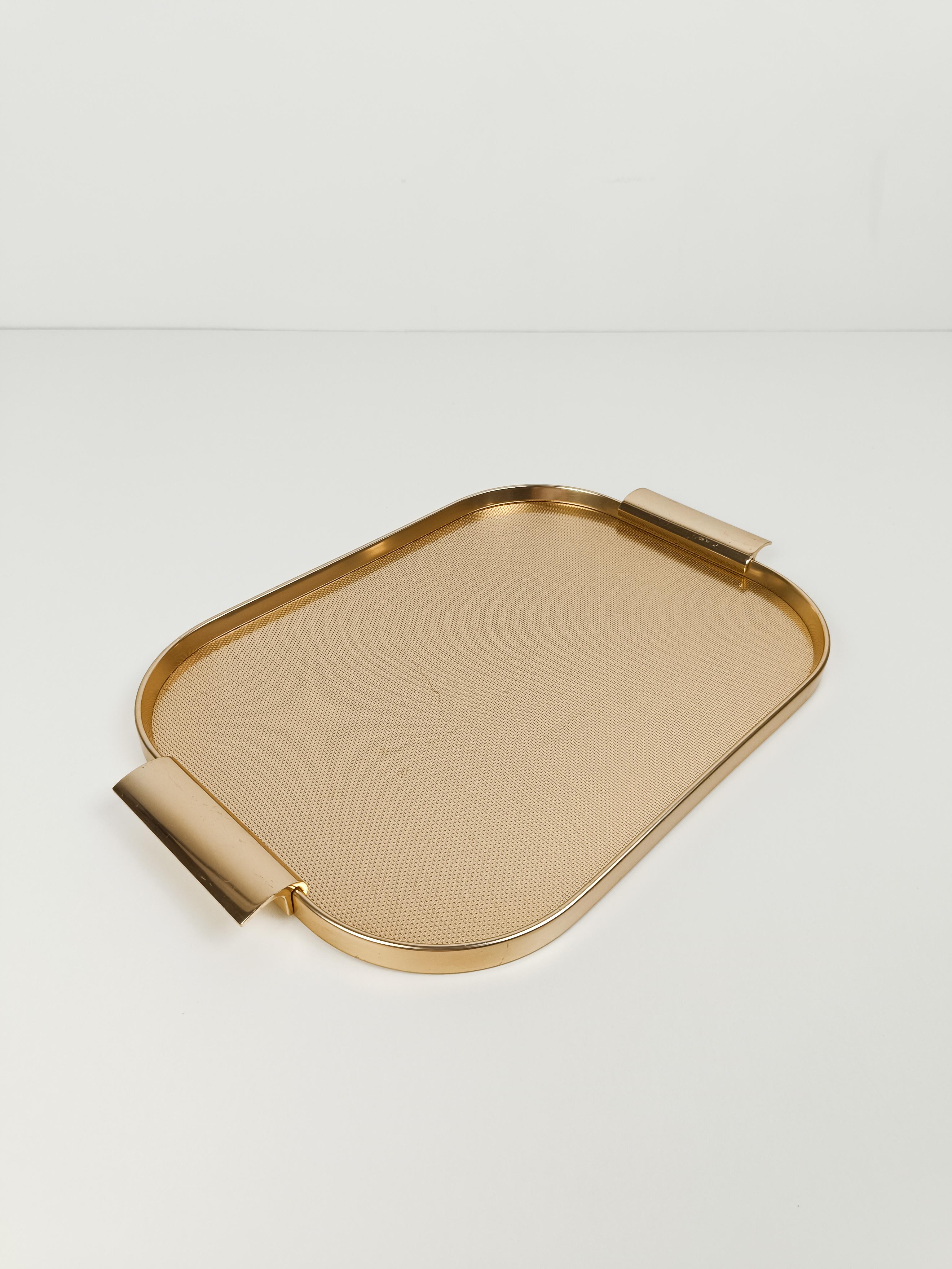 English Vintage Gilded Tray By Kaymet, Made in England 1960s