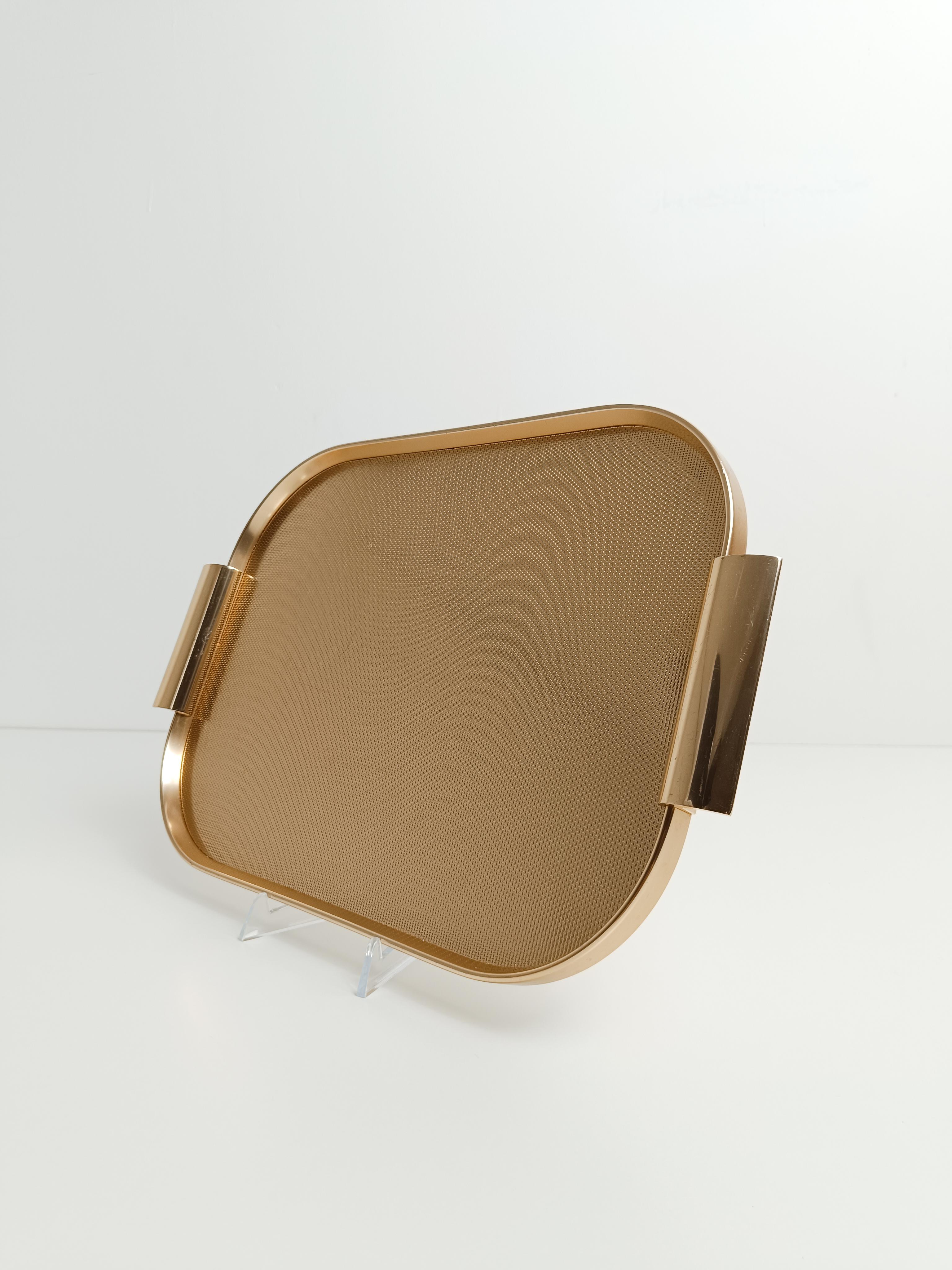 Vintage Gilded Tray By Kaymet, Made in England 1960s In Good Condition In Roma, IT