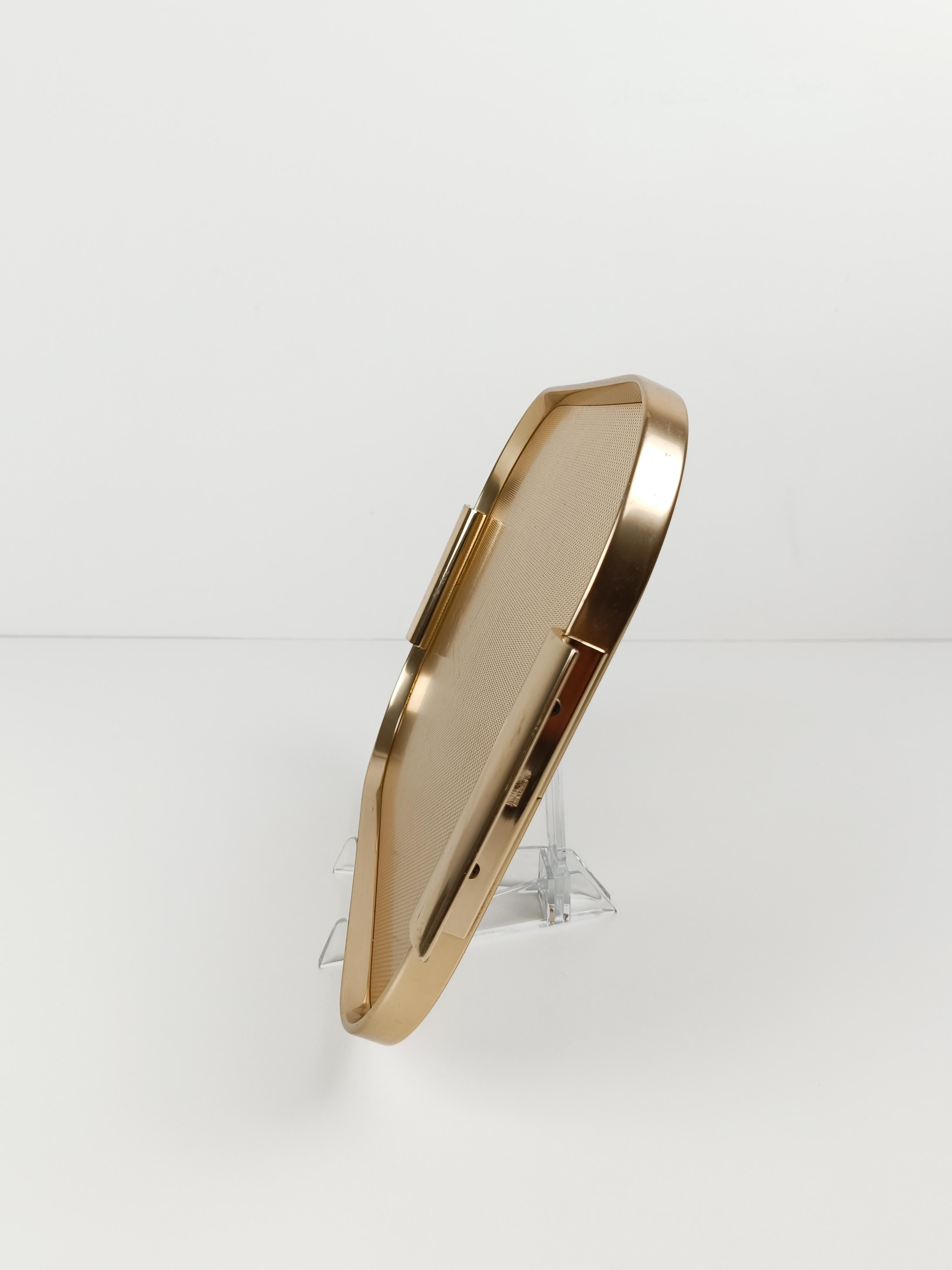 Aluminum Vintage Gilded Tray By Kaymet, Made in England 1960s