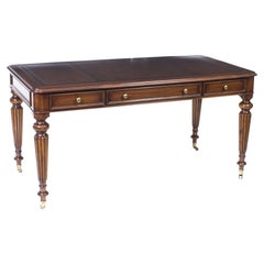 Vintage Gillows Style Mahogany Writing Table Desk, Late 20th Century