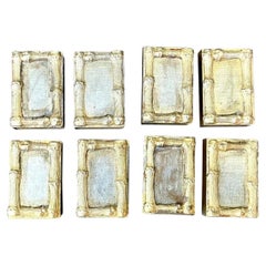 Vintage Gilt Bamboo Table Setting Personal Match Strikes - Set of 8