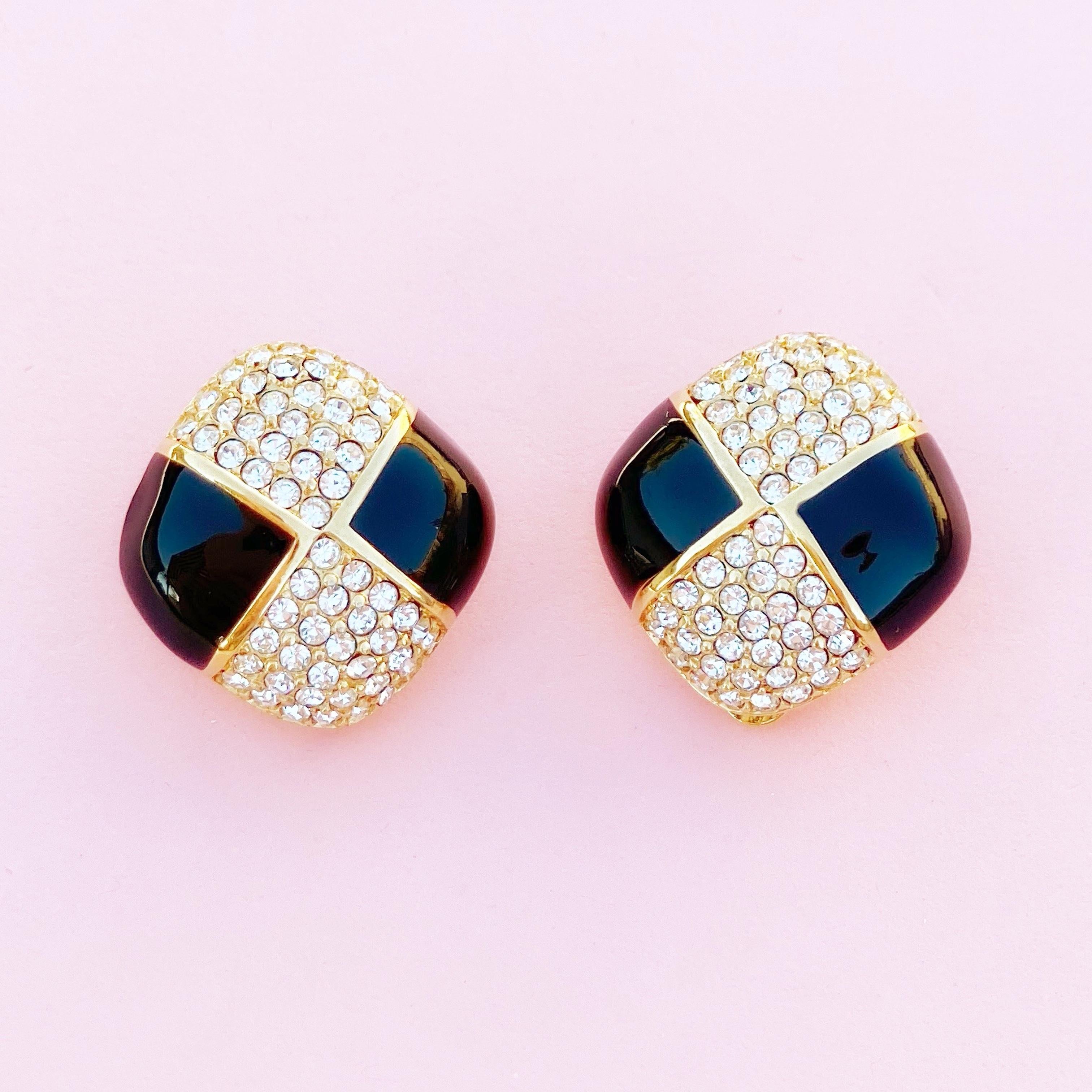 vintage swarovski clip on earrings