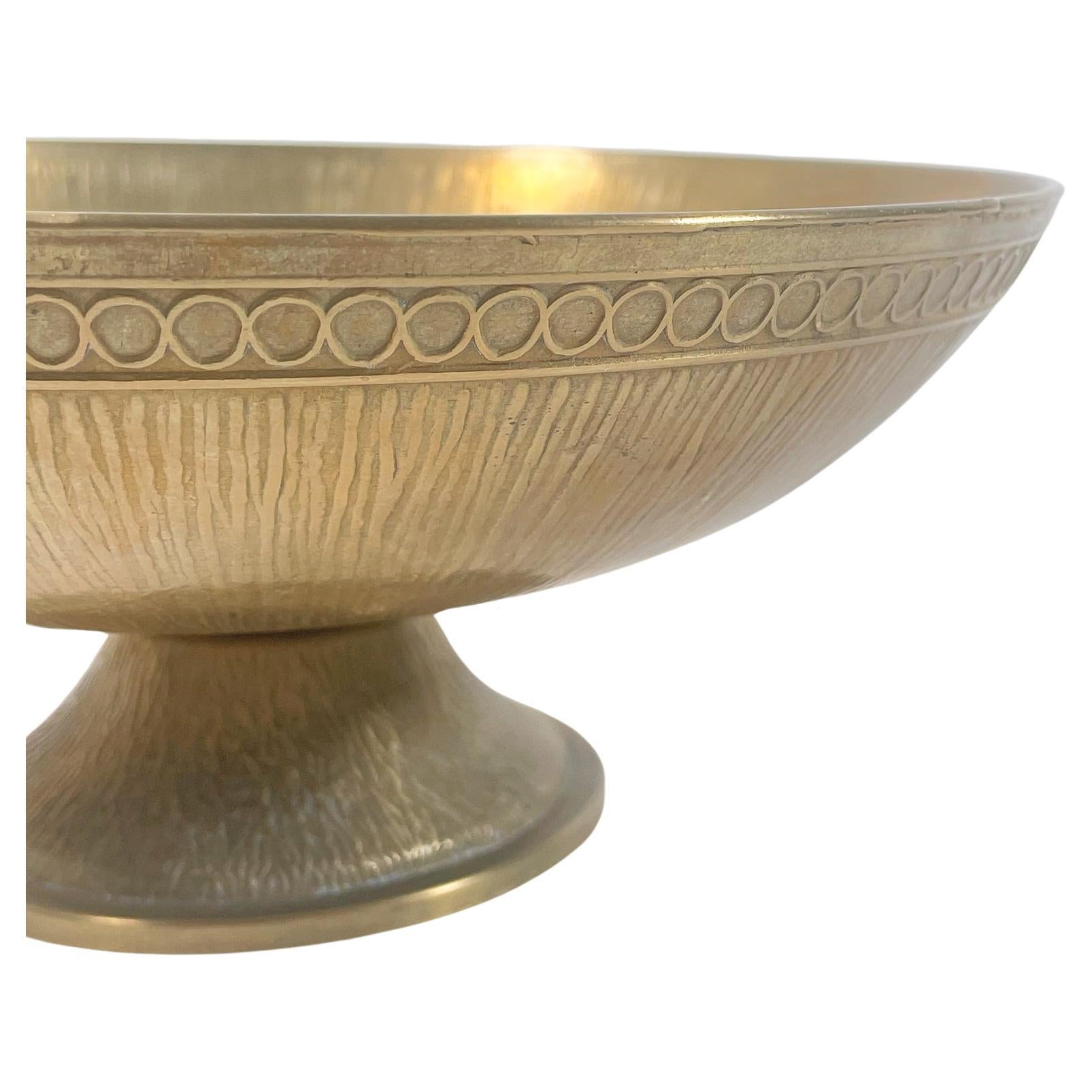 Vintage Gilt Bronze Bowl - 1960s Mid-Century Modern Decor Piece