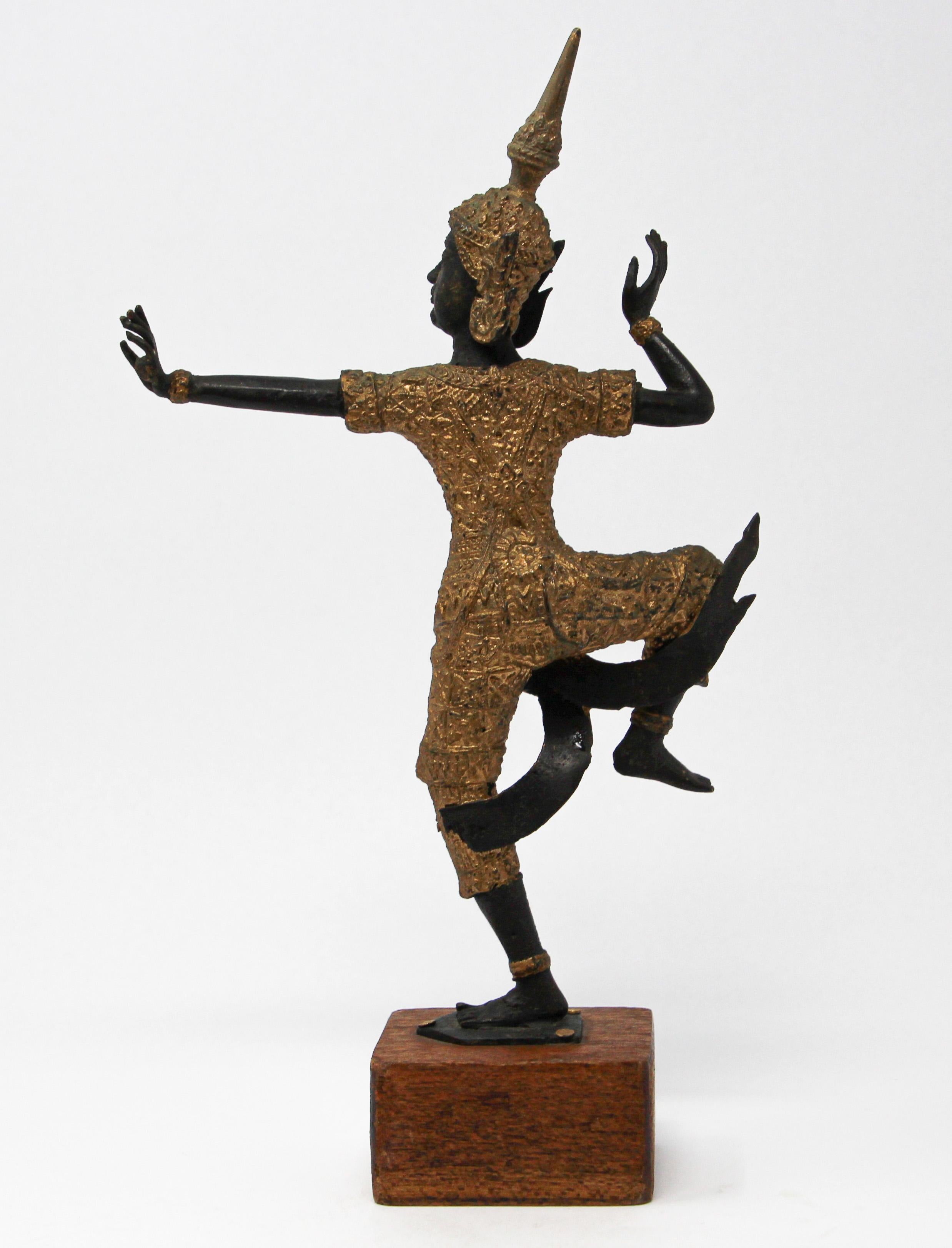 Vintage Gilt Bronze Thai Figurine of Prince Rama 5