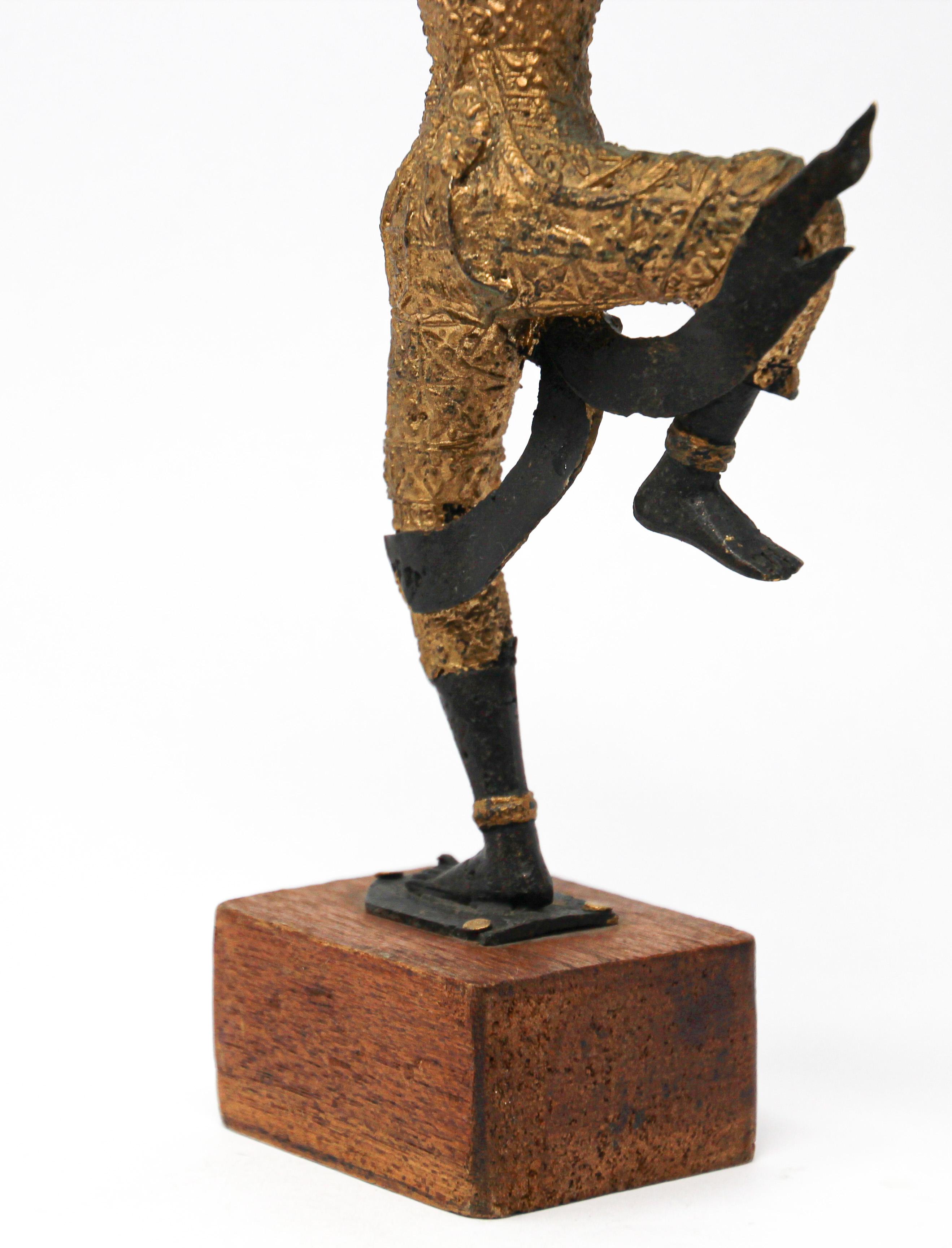Vintage Gilt Bronze Thai Figurine of Prince Rama 8