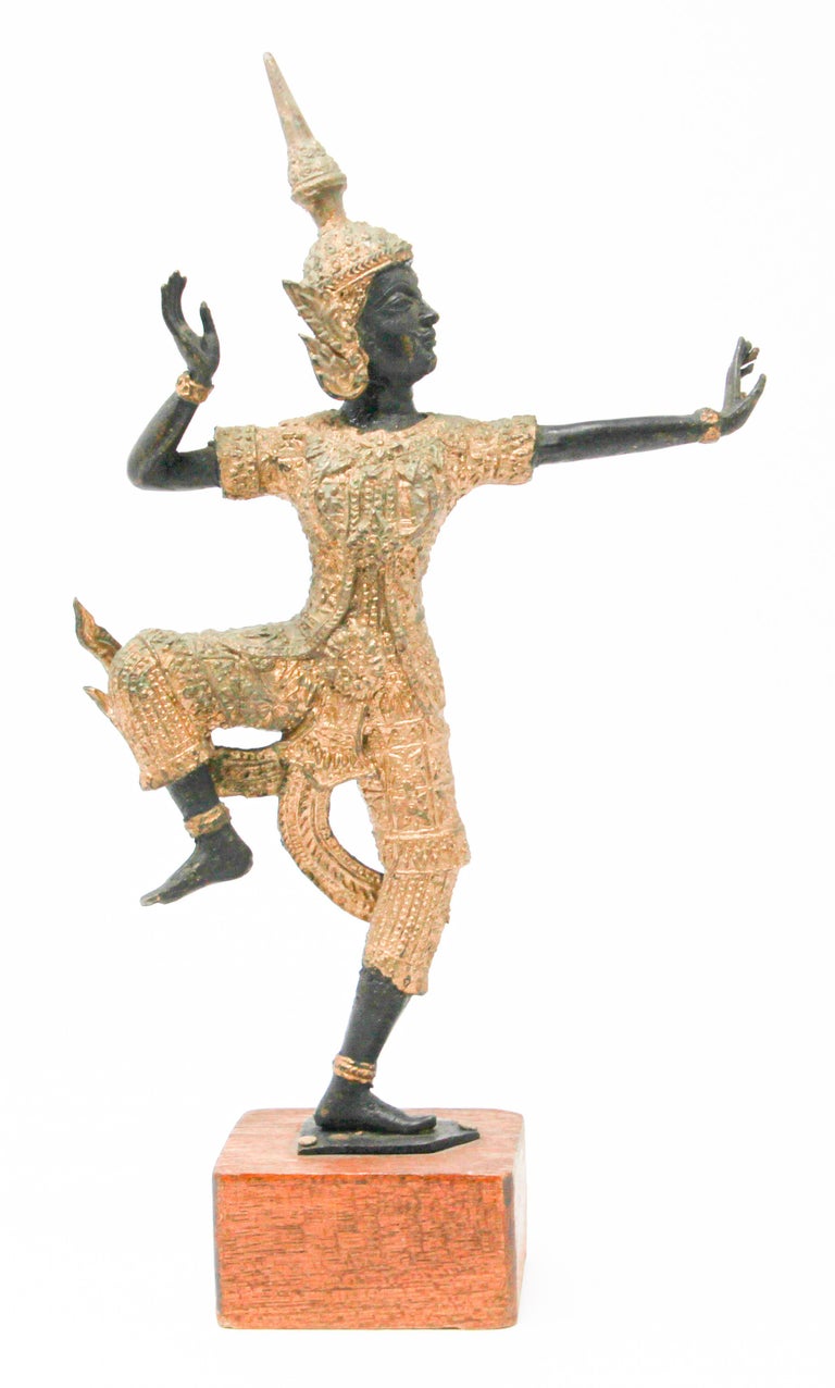Vintage Gilt Bronze Thai Figurine of Prince Rama at 1stDibs