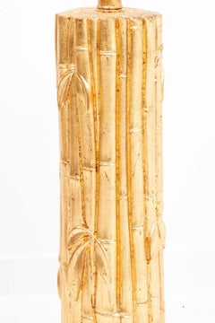 Vintage Gilt Faux Bamboo Lamp