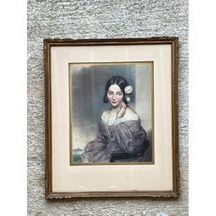Vintage Gilt Framed Portrait Engraving