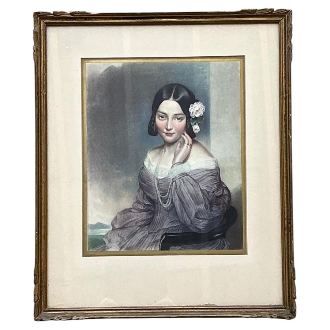 Vintage Gilt Framed Portrait Engraving