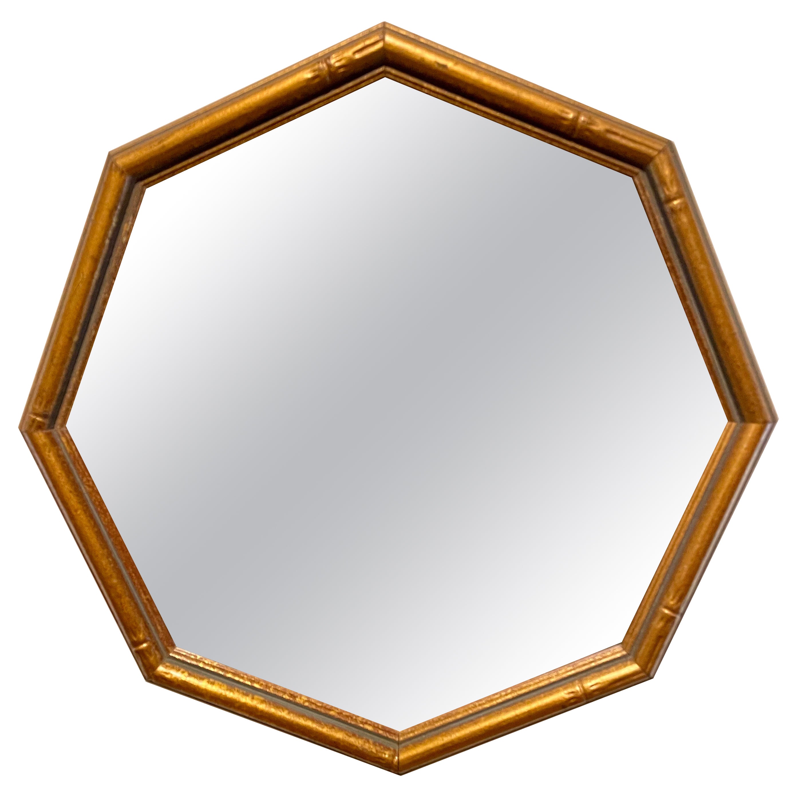 Vintage Gilt Faux Bamboo Mirror