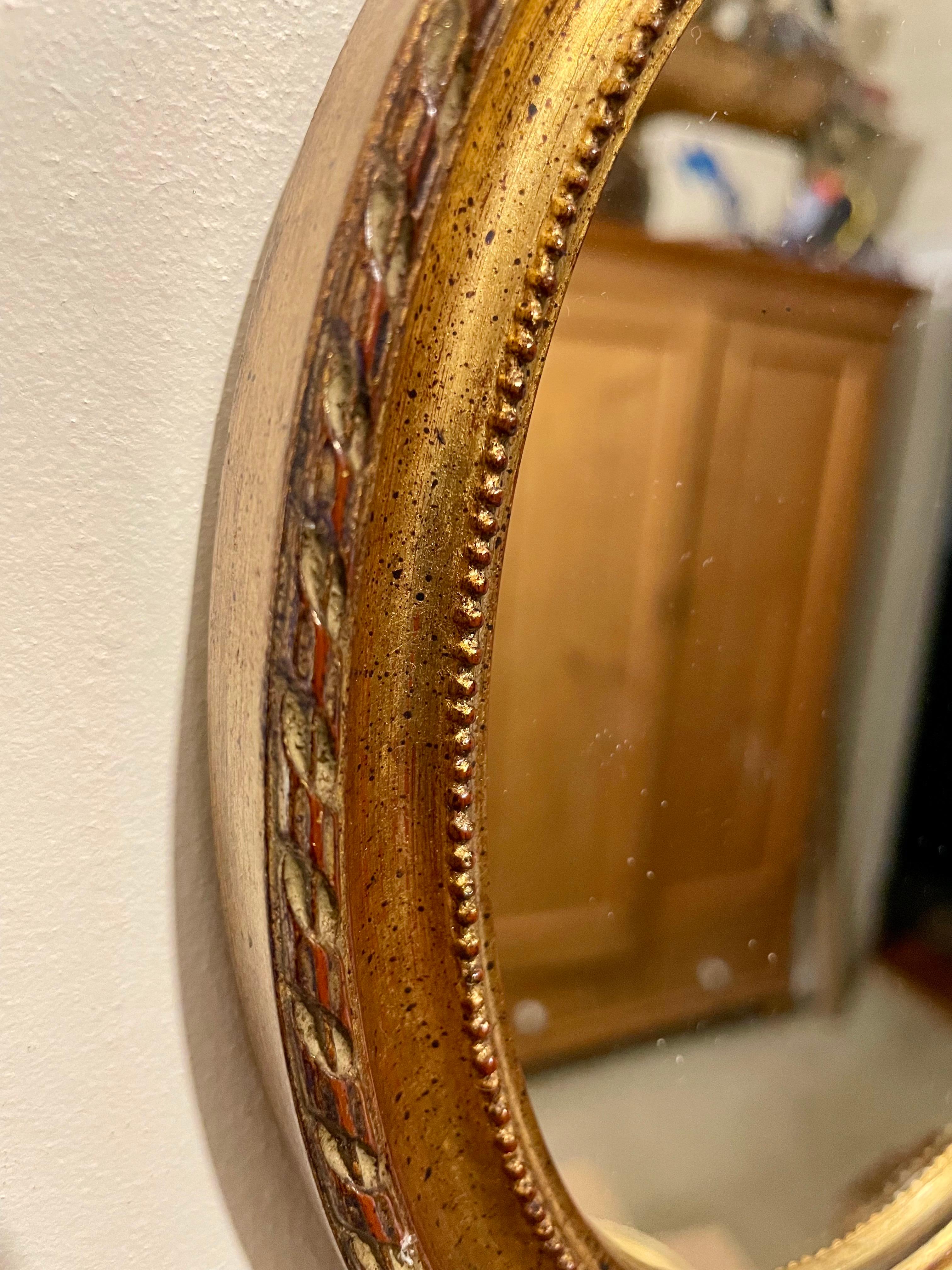Espejo italiano dorado vintage Italiano en venta