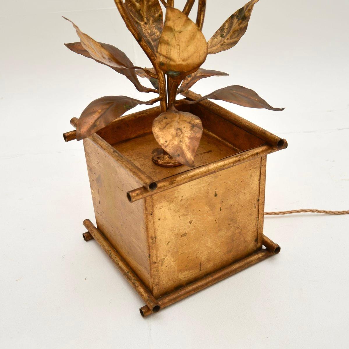 Vintage Gilt Metal Floor Lamp by Hans Kogl For Sale 4
