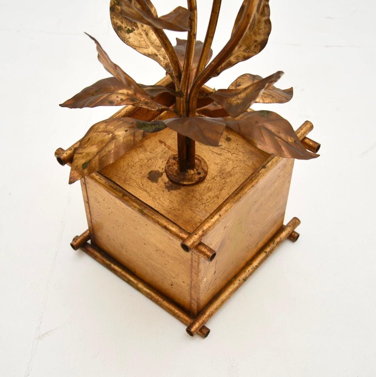Vintage Gilt Metal Floor Lamp by Hans Kogl For Sale 6